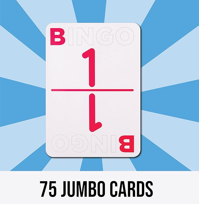 Regal Bingo Jumbo Bingo Calling Cards Deck Reusable - Bingo Games for Family - 75 Playing Cards (B1 - O75)
