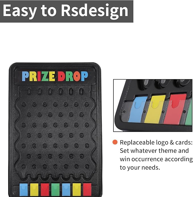 iElyiEsy 31"x21" Exciting Tabletop Prize Drop Plinko Board Game with Foldable Stand and 10 Customizable Playing Pucks - Perfect for Carnival, Tradeshow & Party Fun