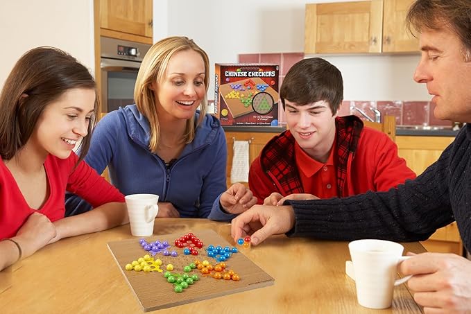 The Dreidel Company Classic Wooden Board Games, Great for Prizes, 10" (10" Wooden Chinese Checkers)