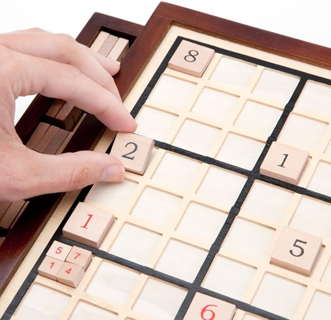 Bits and Pieces Deluxe Wooden Sudoku Board Game