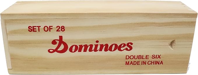Dominos Set for Adults – Dominos – Professional Double 6 Dominoes Tiles for Adults, Metal Spinner, Classic and Travel Board Game with Wood Case Juegos de Mesa