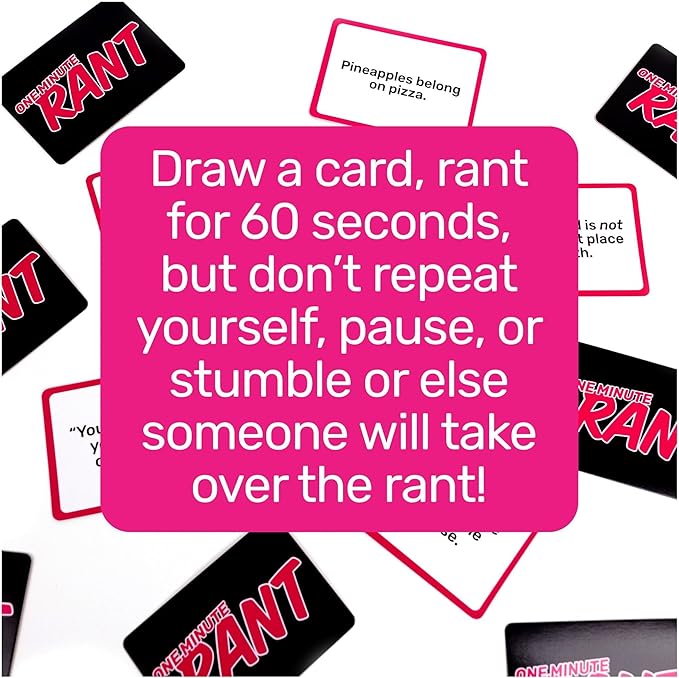 Spin Master Games, SolidRoots One Minute Rant- for People Who Love Controversy | Adult for Night | Party for Adults | Adult for 3-6 Players Ages 12+