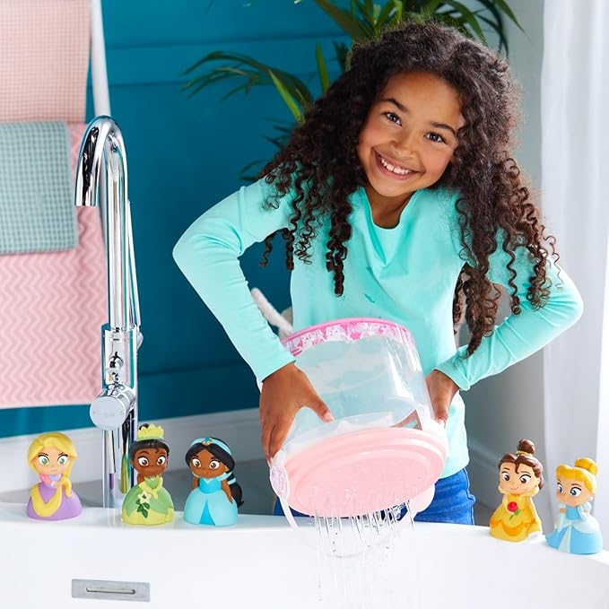 Disney Store Official Bath Set (Disney Princess) - Kids Bath Accessories with Beloved Disney Characters - Colorful and Fun Bath Time Essentials for Kids - Suitable for All Ages