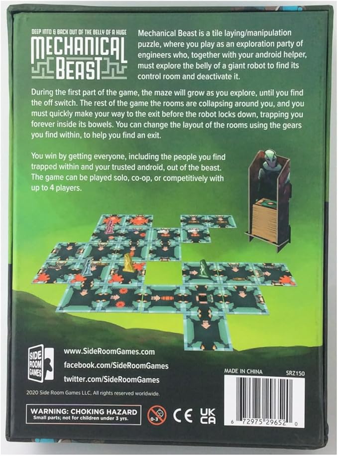 Mechanical Beast - A Solo, Coop or Competitive Tile Laying and Manipulation Puzzle for 1-4 Players