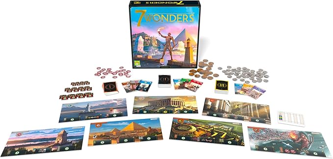 Asmodee 7 Wonders Board Game (New Edition) - Lead Your Civilization to Prosperity, Strategy Game for Kids and Adults, Ages 10+, 3-7 Players, 30 Minute Playtime