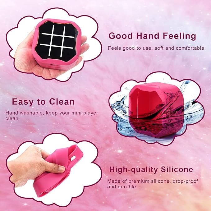 YouKnow Silicone Case Compatible with GiiKER Tic Tac Toe Bolt Game 3-in-1 Handheld Puzzle Game Console, Fidget Toys Board Games Cover for Kids and Adults (Case Only) (Pink)