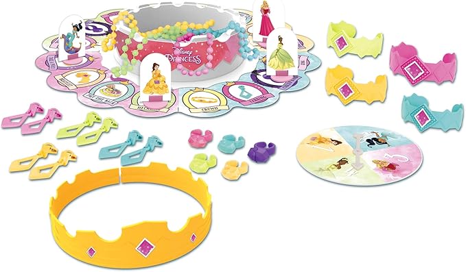 Hasbro Gaming Pretty Pretty Princess: Edition Board Game Featuring Disney Princesses, Jewelry Dress-Up Game for Kids Ages 5 and Up, for 2-4 Players (Amazon Exclusive)