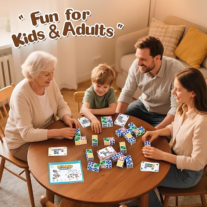 Board Game for Kids and Adults: Shape & Color Rush - Fast-Paced Matching Challenge for 2-4 Players, 4 Sets, Fun and Educational Toy for Kids and Adults