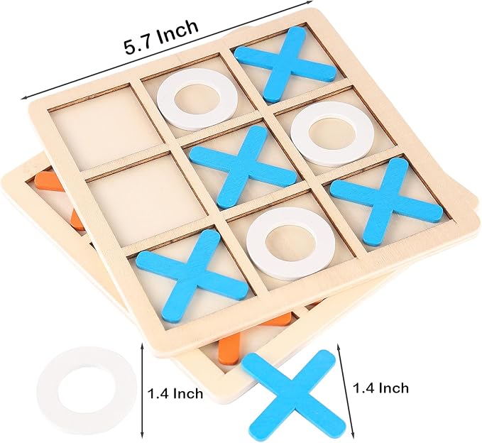 Tic Tac Toe Board Game - Classic Family Game for Children