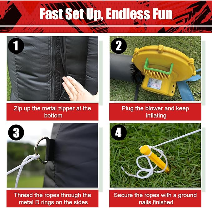 10FT Inflatable Soccer Dart Board for Adults Family, Giant Inflatable Games Inflatable Soccer Field Outdoor Games with 8pcs Soccers Balls, Blower, Lawn Kick Darts for Backyard, Commercial Quality