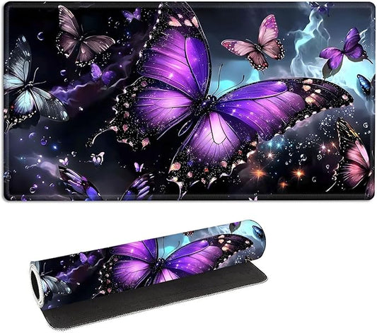 for MTG Playmat with Storage Bags, Card Playmat for TCG Card Playing Game,Rollable & Foldable for PTCG and Board Game Mat for Cards,Non-Slip Butterflies Desk Mat for Home Office