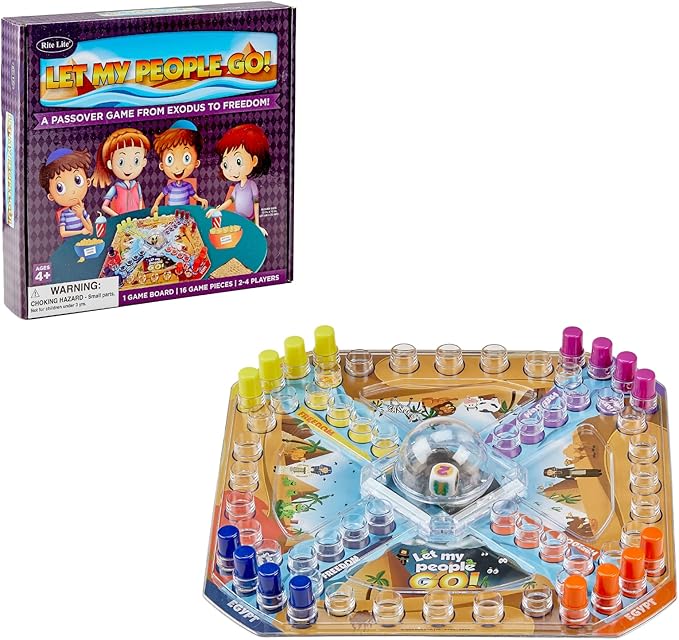 Rite Lite Let My People Go! Jewish Board Game Judaica Gifts for Kids Holiday Party Favors Judaism Game Up to 4 Players A Perfect Family-Friendly Party Game Fun & Educational