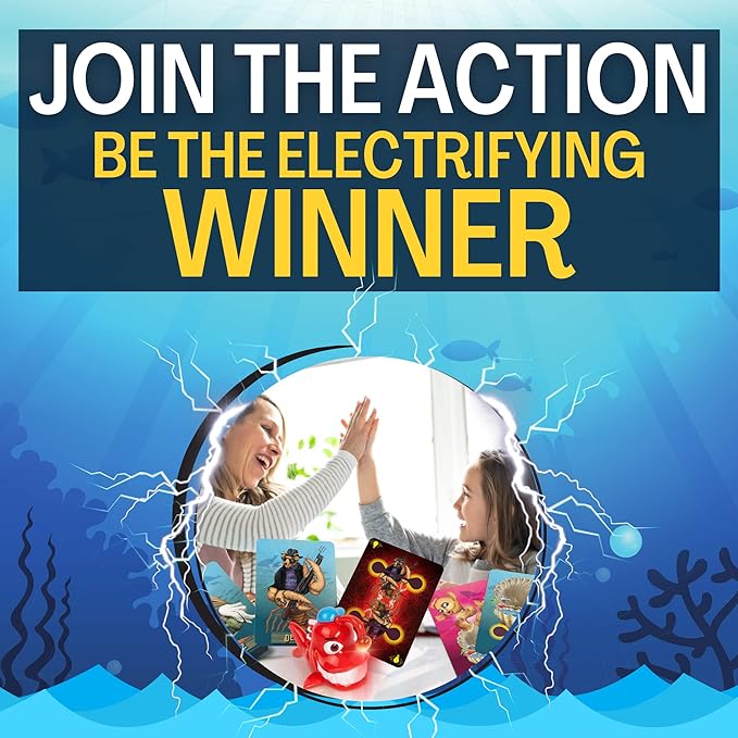 Loonyfish Card Game: Fun, Family-Friendly, Interactive, Electrifying, for Adults, Teens, and Kids, 6 Years and Up, 3 to 5 Players