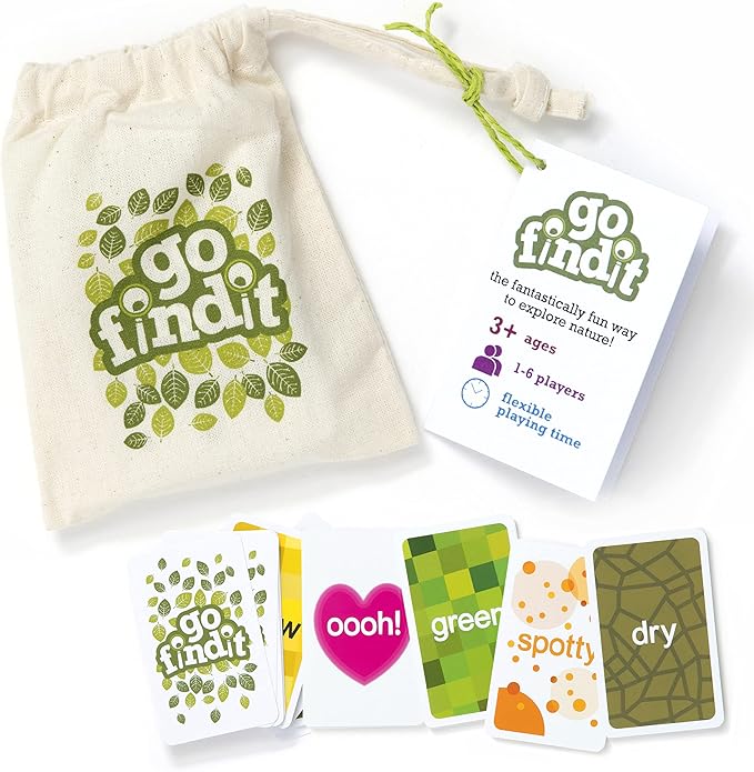 gofindit -The Original Outdoor Nature Scavenger Hunt Card Game for Kids Toddler and Family. Ages 3 4 5 6 Travel Pocket Game Road Trip (Original)