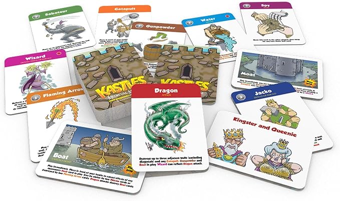 Kastles Medieval Mayhem - a Strategy Castle Defence Family Card Game for 2 to 4 Players by Gunpowder Studios