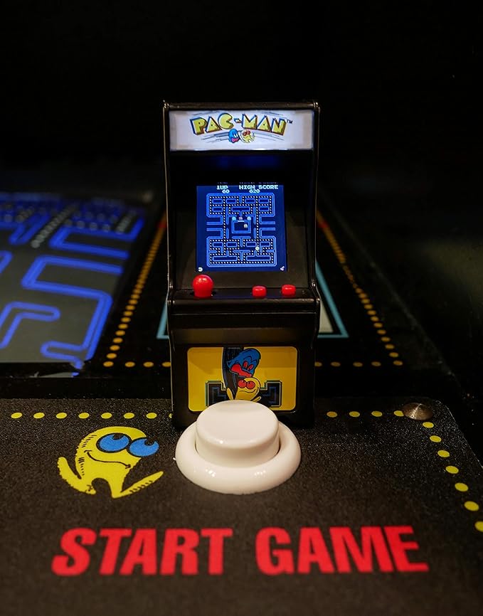 Tiny Arcade Pac-Man 3.5" Mini Retro Game - Functional Arcade Cabinet w/ Real Gameplay & Sounds - Classic Game Fits in the Palm of Your Hand (Ages 8+)