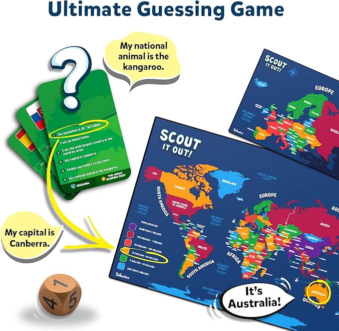 Skillmatics Board Game - Scout It Out, Guessing & Trivia Game for Families, Educational Toys, Card Games for Kids, Teens and Adults, Gifts for Boys and Girls Ages 7, 8, 9 and Up
