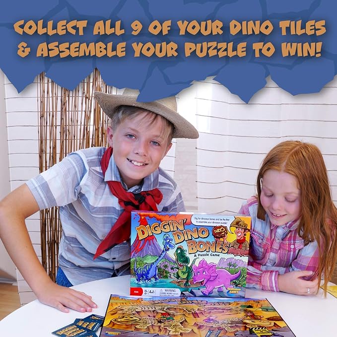 Continuum Games - Digging Dino Bones Board Game, Kids Aged 4 & Up