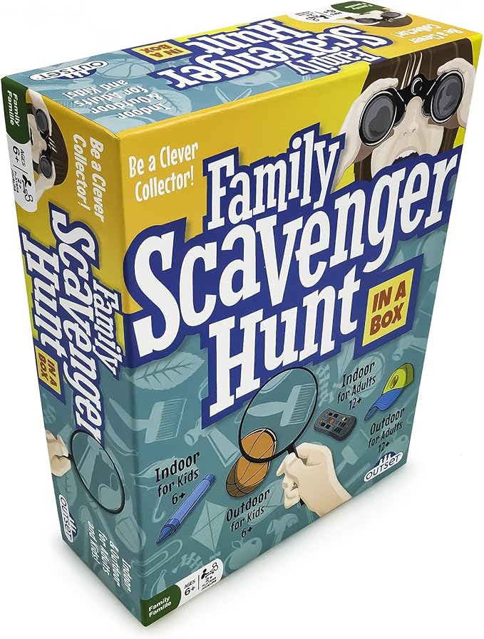 Family Scavenger Hunt, Indoor Outdoor Game, 280 Cards, Ages 6+.