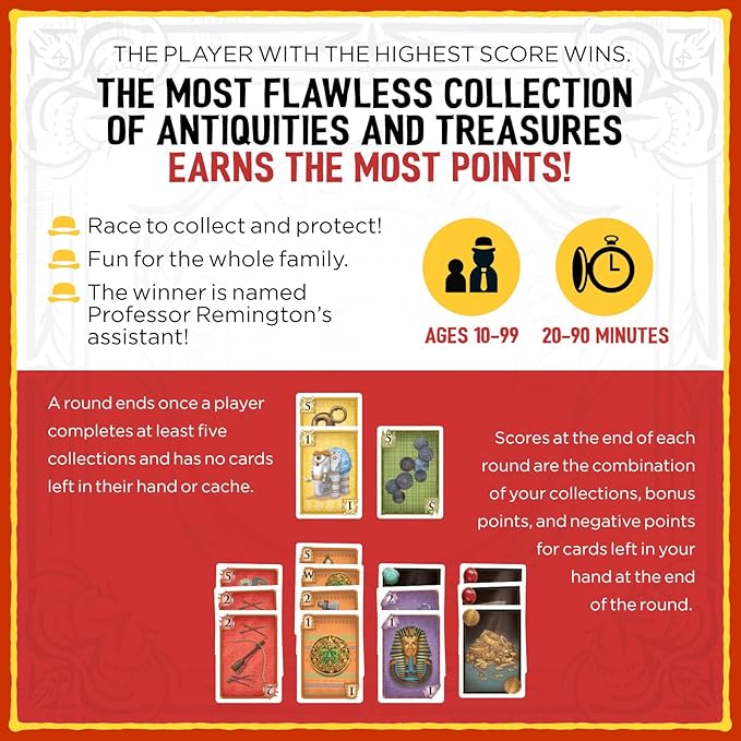 Antiquity Quest | A Set Collection Card Game from The Creators of Cover Your Assets, Grandpa Beck's Games | 2-8 Players Ages 10+. Classic Card Game Feel Similar to Hand and Foot or Canasta
