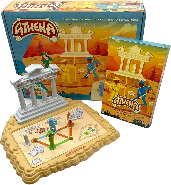 Player 1- Athena - Single Player Logic Game, 50 Challenges & Puzzles, Difficulty Levels Range from Easy to Difficult, Project Genius, Ages 8+
