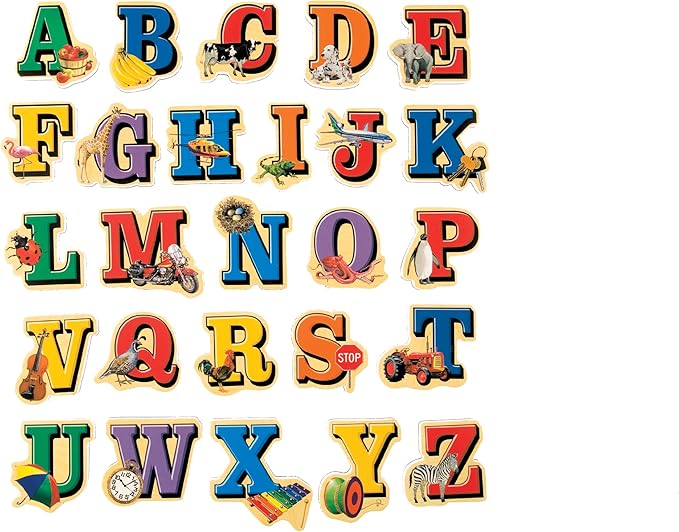 TS Shure by Bendon Alphabet Letters Magnafun 26-Piece Wooden Magnets Pre-School Kindergarten Learning 50496