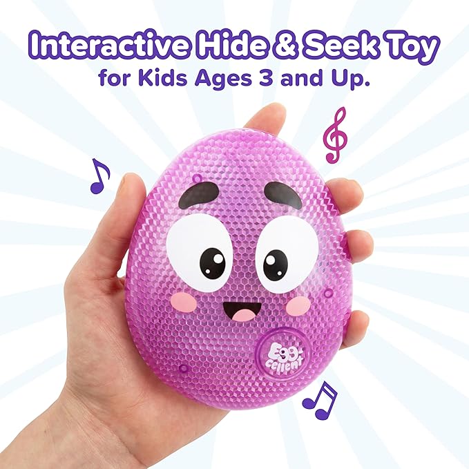 What Do You Meme? Eggcellent by Relatable, The Kid-Friendly Hide & Seek Game, Toddler Toys for Ages 3+, Includes 1 Eggcellent Light-Up Toy That Sings