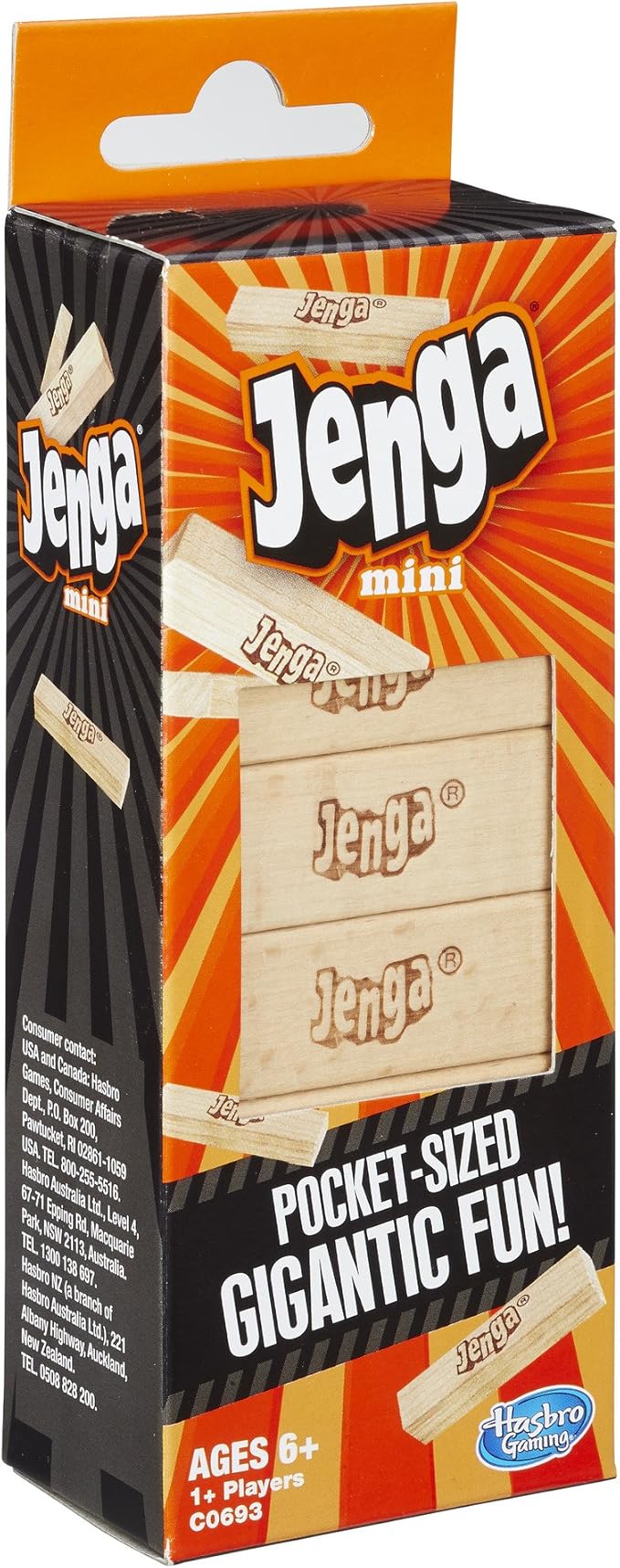 Hasbro Gaming Jenga Mini Game, Brown/a, for Ages 6+ Years