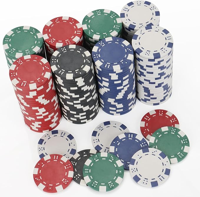Poker Chips,Poker Chips Set for Card Board Game,11.5 Gram,for Texas Hold'em, Blackjack,Card Club or Late Night Poker Games
