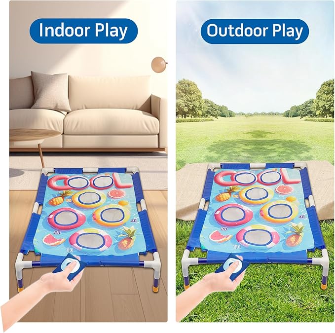 Remit Bean Bag Toss Game, Fun Outdoor Cornhole Set for Ages 3-8