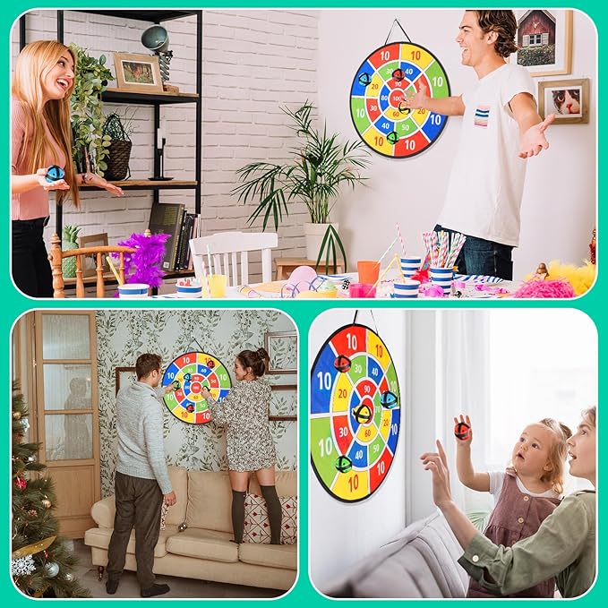 58PCS Carnival Games Combo Set, Dart Board Games Knock Down Can Games Bean Bag Toss Game Party Games Indoor Outdoor Birthday Party Games Fall Festival Field Day Games For Kids Adults Yard Games