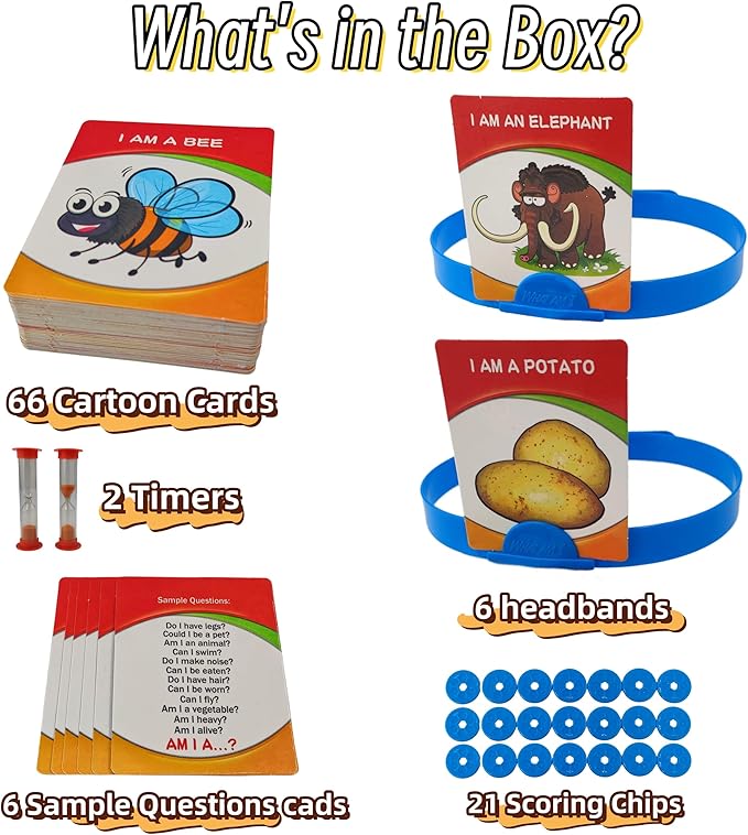 Guess Who Game for Kids,Who Am I Game for 2-6 Players Board Game
