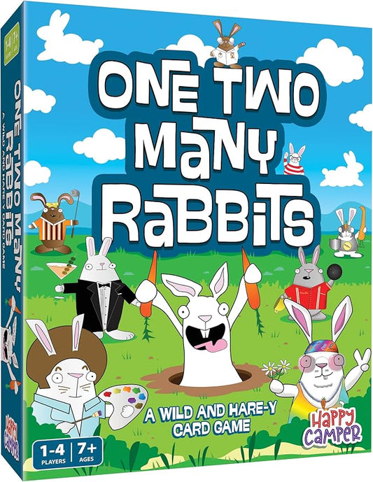 Happy Camper - One Two Many Rabbits - A Wild & Harey Card Game | Quick to Learn, Easy to Teach | Great Math Game | Perfect for Family Game Night | 1-4 Players, Ages 7+