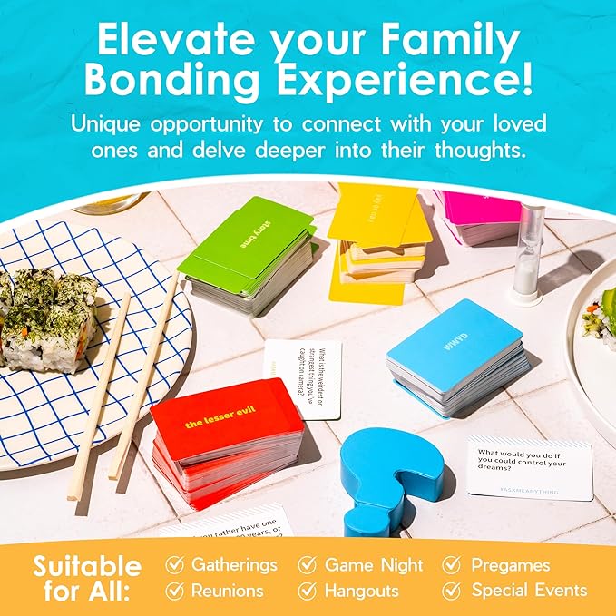 ASKMEANYTHING Ask Me Anything Family Edition - Fun Family Bonding Card Game