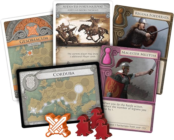 Pandemic Fall of Rome, Adults and Family,Cooperative Board Game | Ages 8+ | 1 to 5 Players | Average Playtime 45-60 Minutes | Made by Z-Man Games