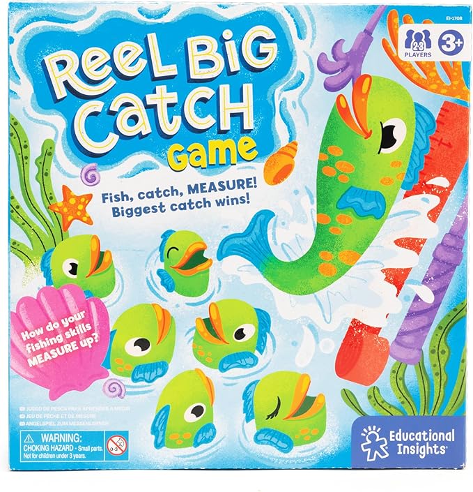 Educational Insights Reel Big Catch Game - Fishing Games for Kids, Toddler Fine Motor Games, Early Math Preschool Toys, Fun Family Activities and Learning Gifts for Boys & Girls Ages 3+