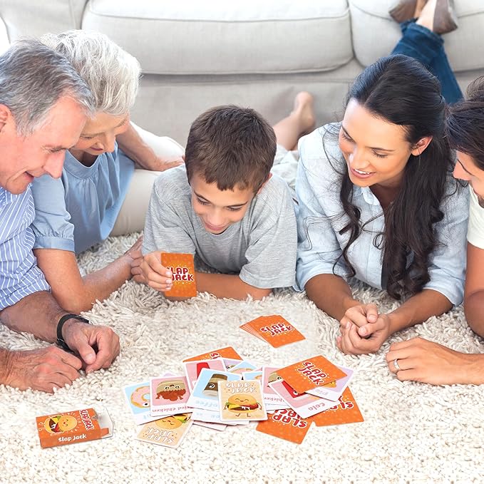 Card Game, Card Games for Kids Ages 4-8, Easy to Learn, Easter Basket Stuffers Gifts Ideal, Fun for Family Game Night Party Travel Preschool Classroom (Slap Jack & War)