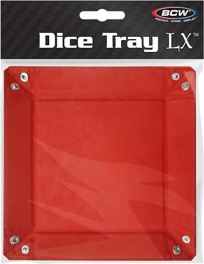BCW Square Dice Tray - Red | 7x7 Inches | Ideal for Dungeons and Dragons, Pathfinder, etc | Dice Rolling Tray Gaming Accessory for Tabletop RPGs and Board Games…