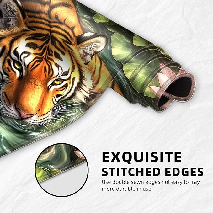 for MTG Playmat with Storage Bag, for TCG Playmat and Playing Card Mat for Magic Board Games, Non-Slip Tiger Desk Mat, Stitched Edges Game Mat, Rollable & Foldable Card Playmat