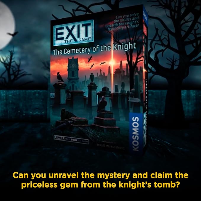 Thames & Kosmos EXIT: The Cemetery of The Knight| Escape Room Game in a Box| EXIT: The Game – A Kosmos Game | Family – Friendly, Card-Based at-Home Escape Room Experience for 1 to 4 Players, Ages 12+