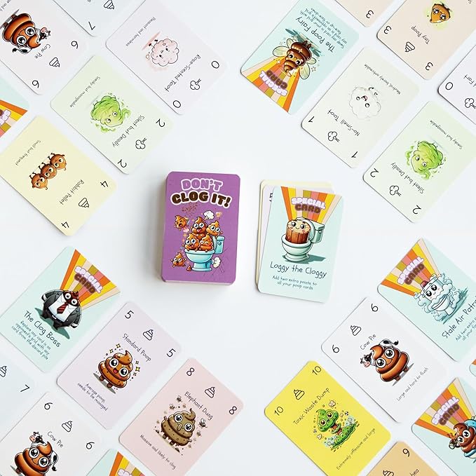 Hat Acrobat Hilarious Family Card Game About Poops - Don't Clog It with Easy Rules and Quick Play