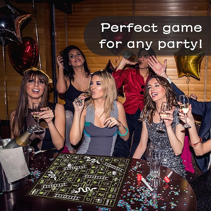 GOLDGE Tip-Land Drinking Game for Parties, Board Game Mat for Adults, Family Party Game Perfect for Parties & Family Games Nights