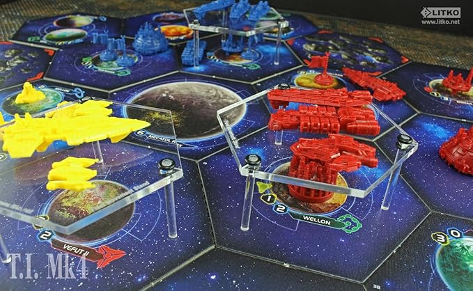 LITKO Fleet Movement Stands | Twilight Imperium 4th Edition | Clear | Pack of 3 (Standard)