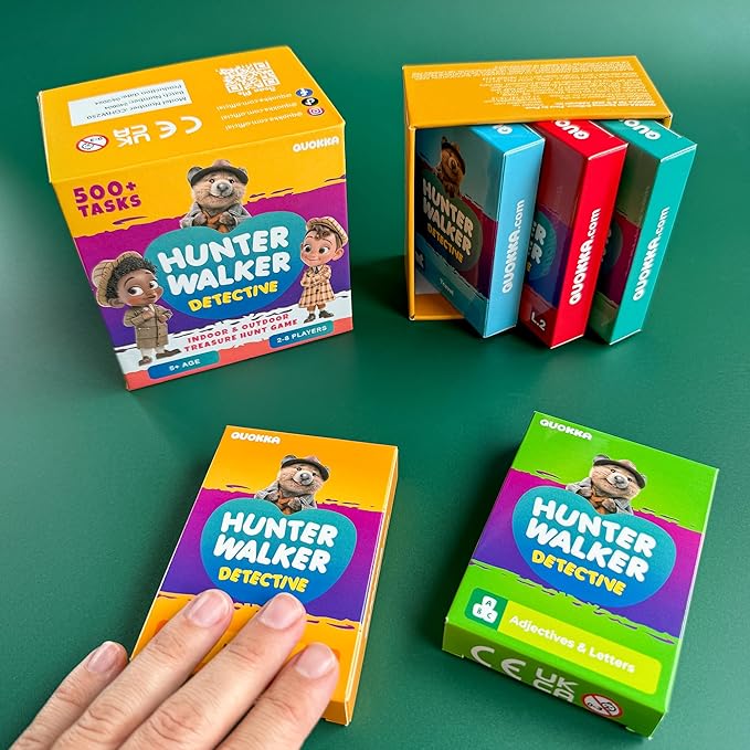 QUOKKA Scavenger Hunt Cards for Kids Ages 4-8 - Indoor Search and Find Travel Activities for Kids Ages 6-8 - Educational Travel Toys for 4-8 Year Olds - Pocket Toys for Boys Girls and Family