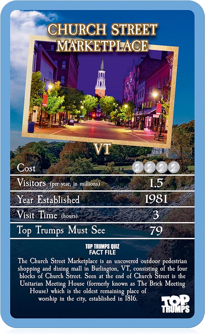 Top Trumps Card Game New England - Family Games for Kids and Adults - Learning Games - Kids Card Games for 2 Players and More - Kid War Games - Card Wars - for 6 Plus Kids