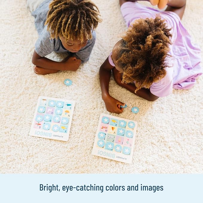 Wildkin Alphabet Bingo: Fun ABC Learning Game for Kids, Boost Memory & Learning for Boys and Girls, 2-6 Players Educational Bingo Adventure, Explore and Enjoy Alphabet Game Cards!