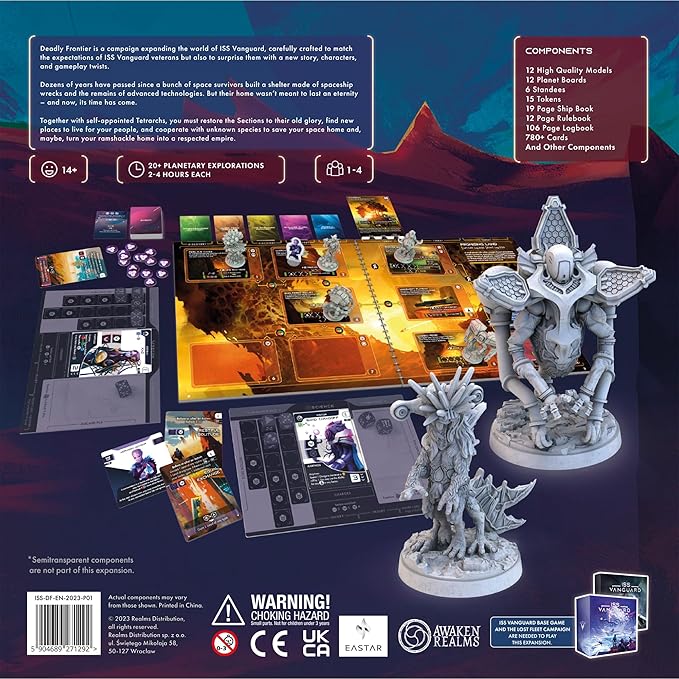 ISS Vanguard: Deadly Frontier Campaign Expansion - New Challenges & Adventures! Cooperative Sci-Fi Strategy Game, Ages 14+, 1-4 Players, 90-120 Min Playtime, Made by Awaken Realms