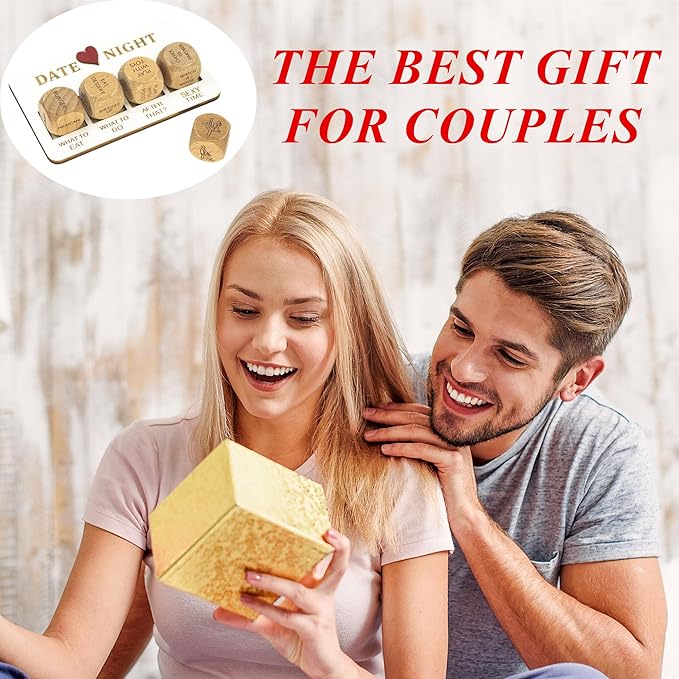 Couples Games Gifts for Men Women, Date Night Dice Ideas, Couple Toys Games, Anniversary Birthday Engagement Valentine's Day Gifts for Boyfriend Girlfriend Husband Wife Groom Bride Him Her