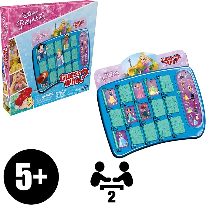 Hasbro Gaming Guess Who? Disney Princess Edition Kids Board Game, Fun Game for Families and Kids Ages 5 and Up, Preschool Games (Amazon Exclusive)