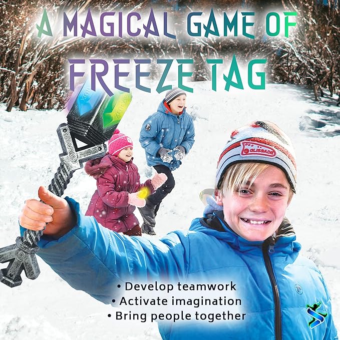 Freeze Tag Redefined: Vikings of The Northern Lights | 3-10 Players, Ages 5+ | Outdoor Games for Kids | Camping Games | Outdoor Toys for Kids Ages 8-12 | Viking Toy | Like a Glowing Thor Hammer!